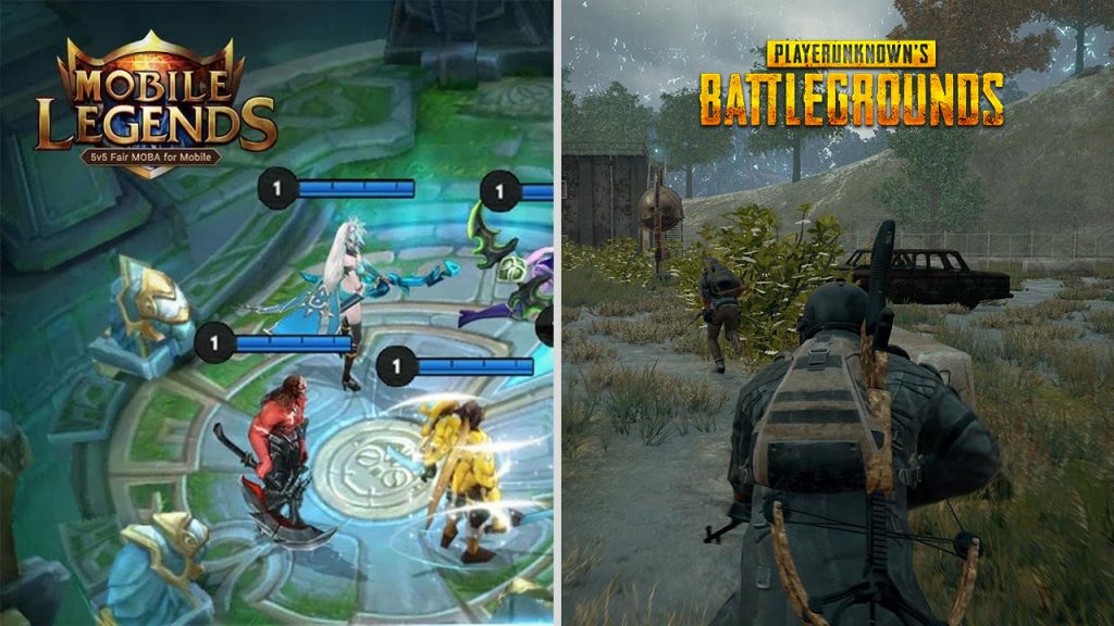 Gameplay Mobile Legends vs PUBG